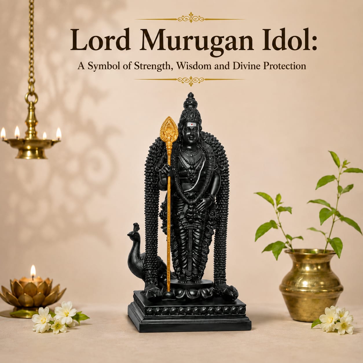 Lord Murugan Idol: A Symbol of Strength, Wisdom and Divine Protection