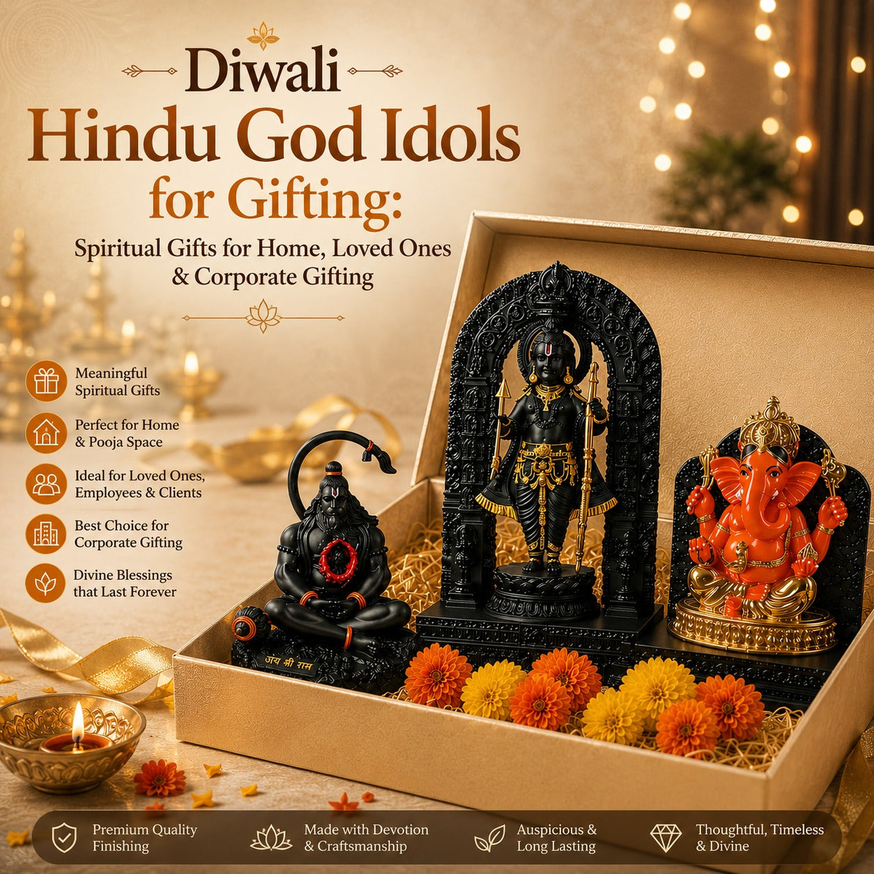 Diwali Hindu God Idols for Gifting: Spiritual Gifts for Home, Loved Ones & Corporate Gifting