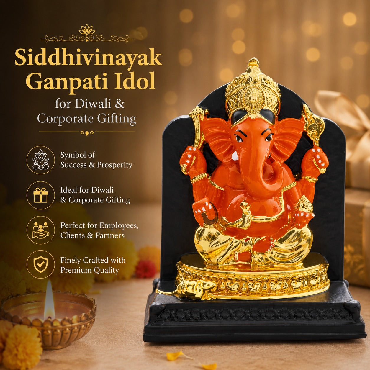 Siddhivinayak Ganpati Idol for Diwali & Corporate Gifting