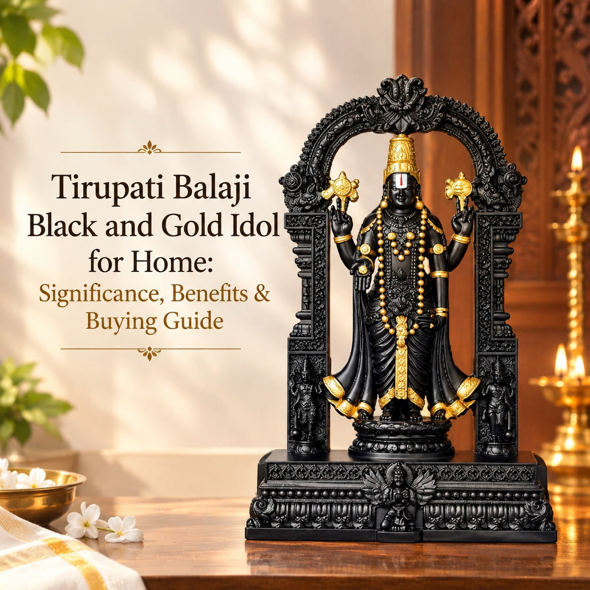 Tirupati Balaji Black and Gold Idol for Home: Significance, Benefits & Buying Guide