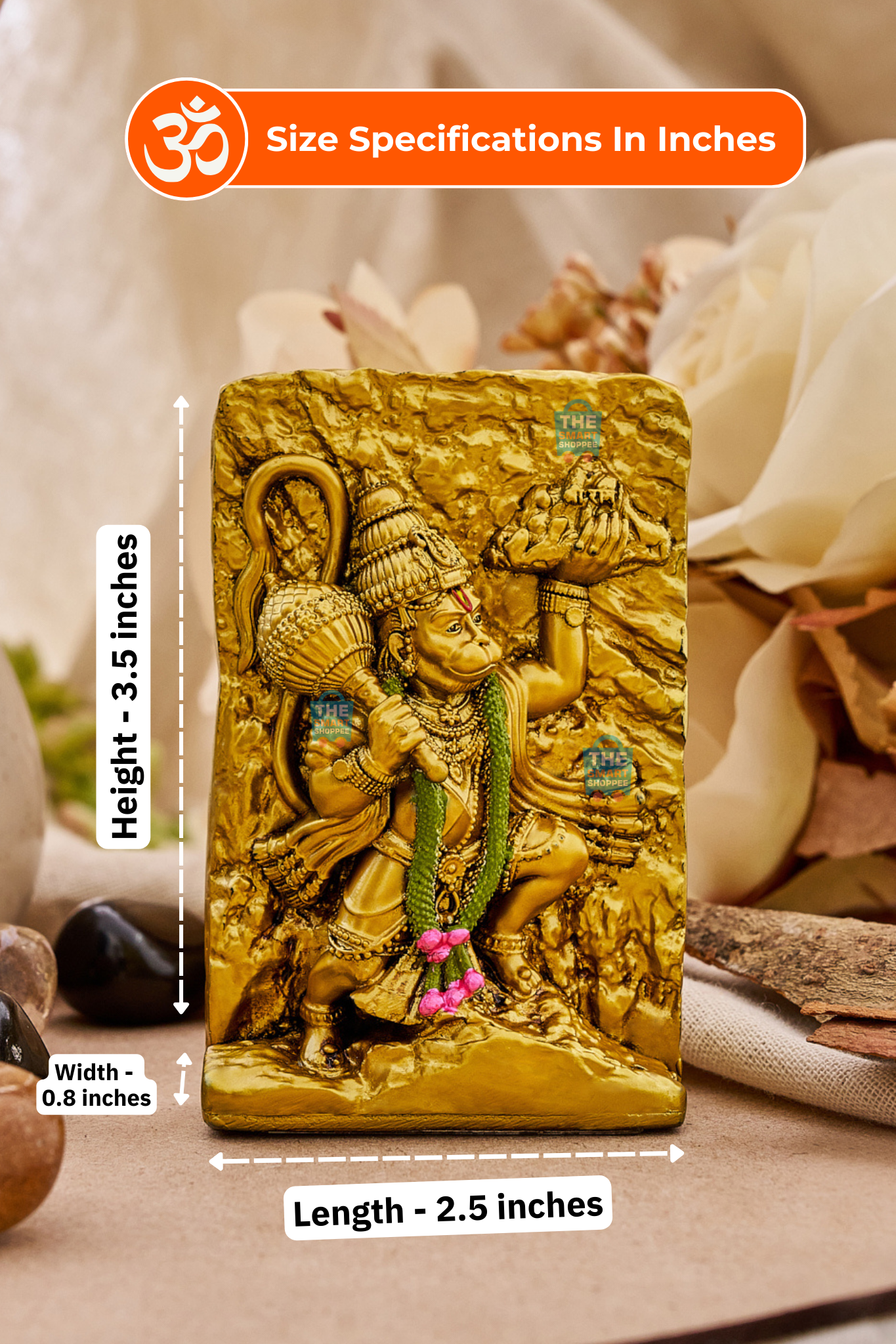 Sanjeevani Hanuman Ji with Antique Gold Finish
