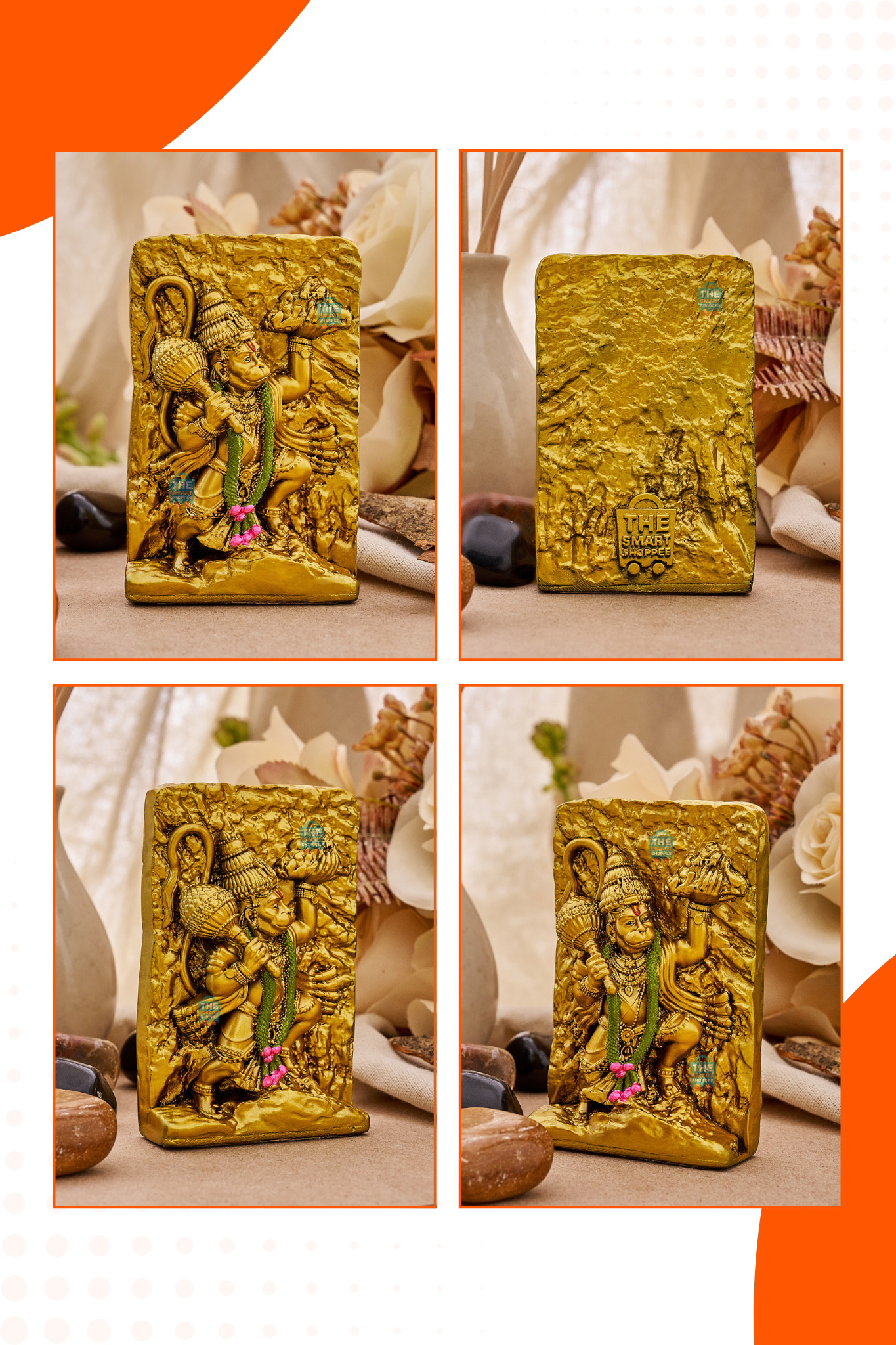 Sanjeevani Hanuman Ji with Antique Gold Finish