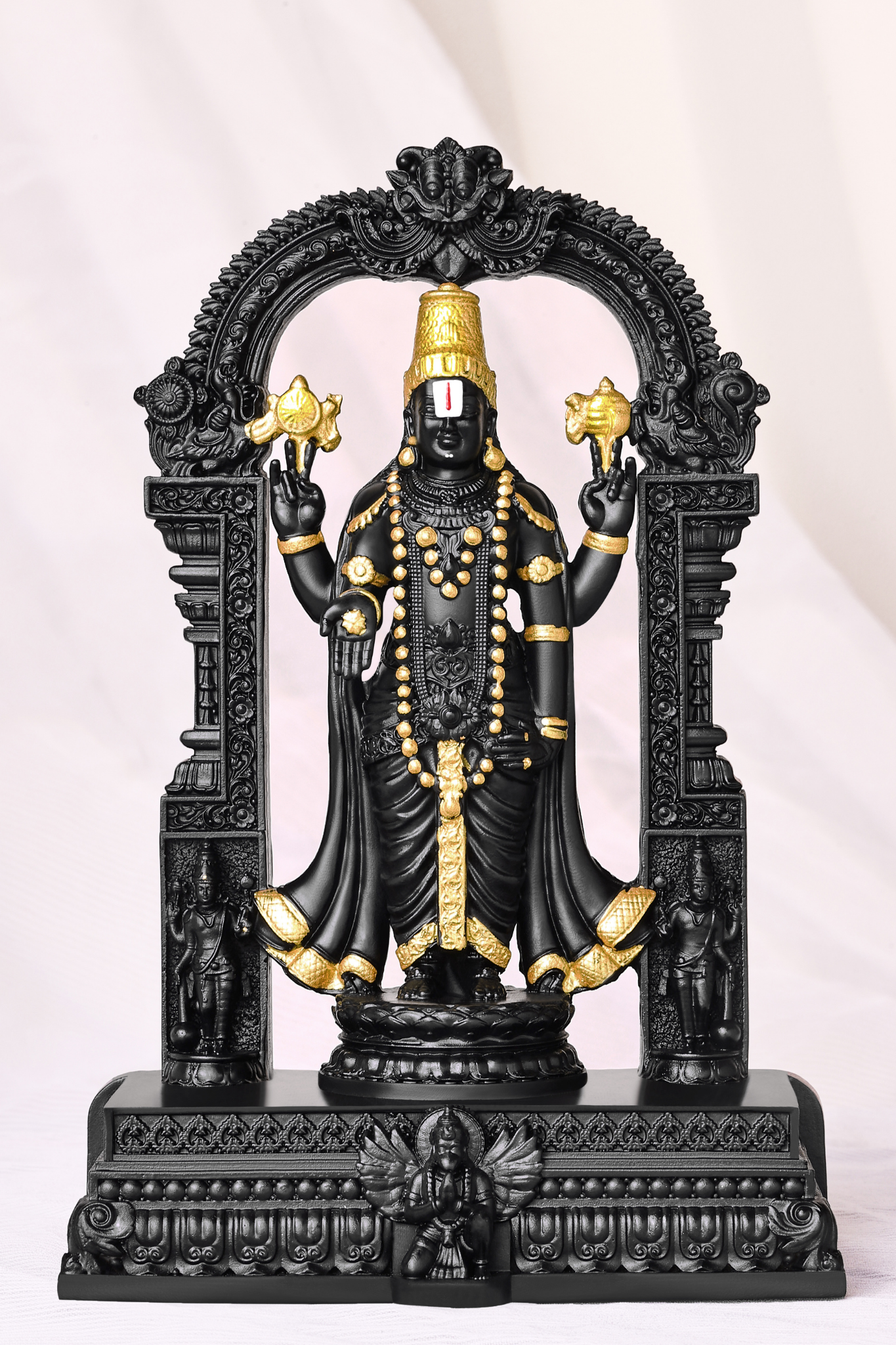 Tirupati Balaji Black and Gold