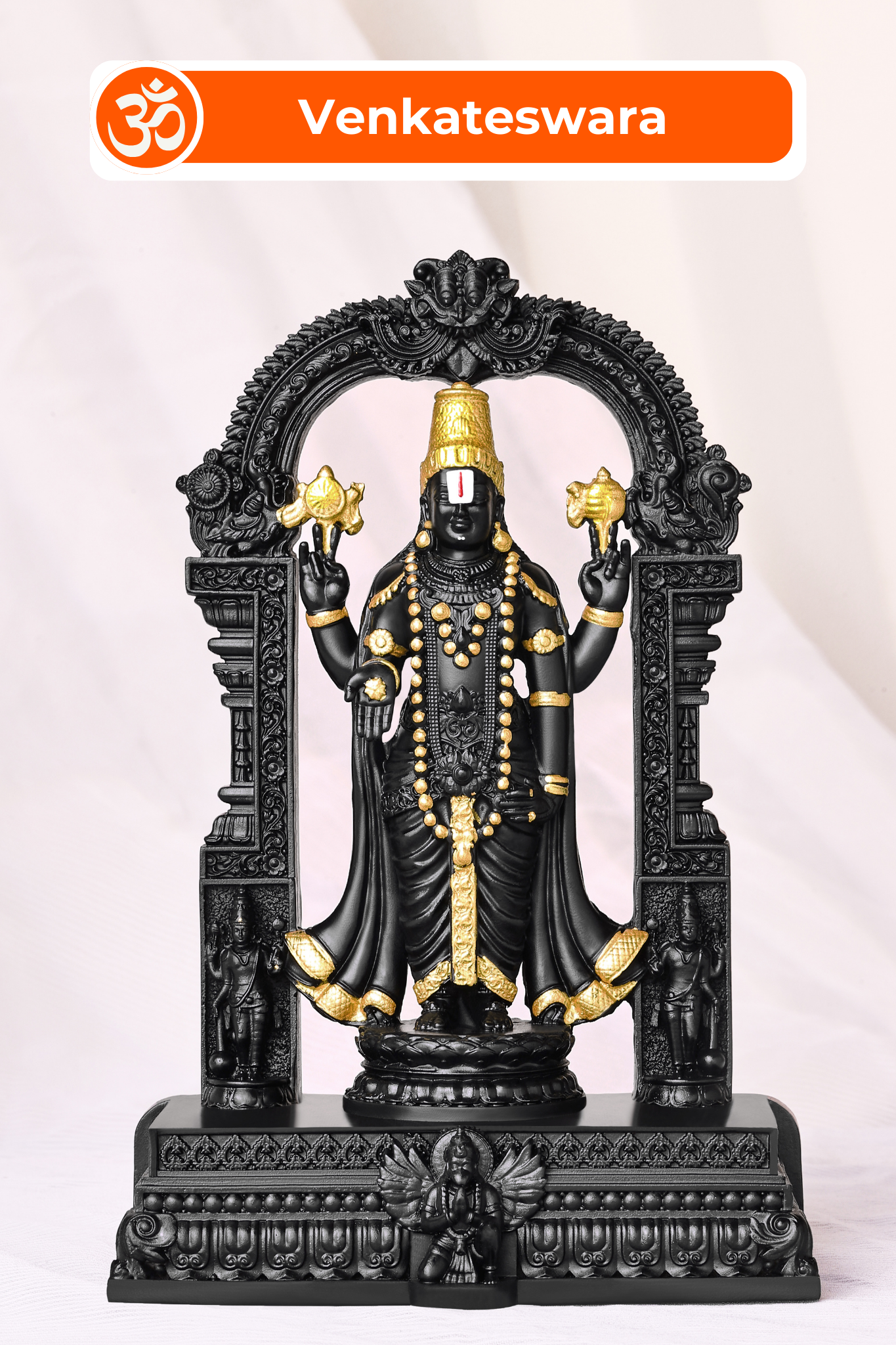 Tirupati Balaji Black and Gold