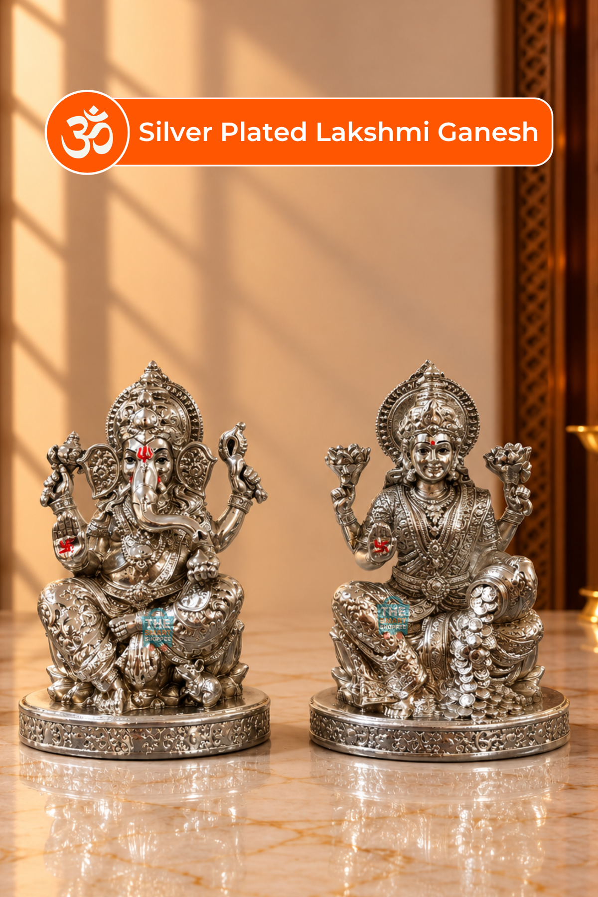 Silver Plated Lakshmi Ganesh