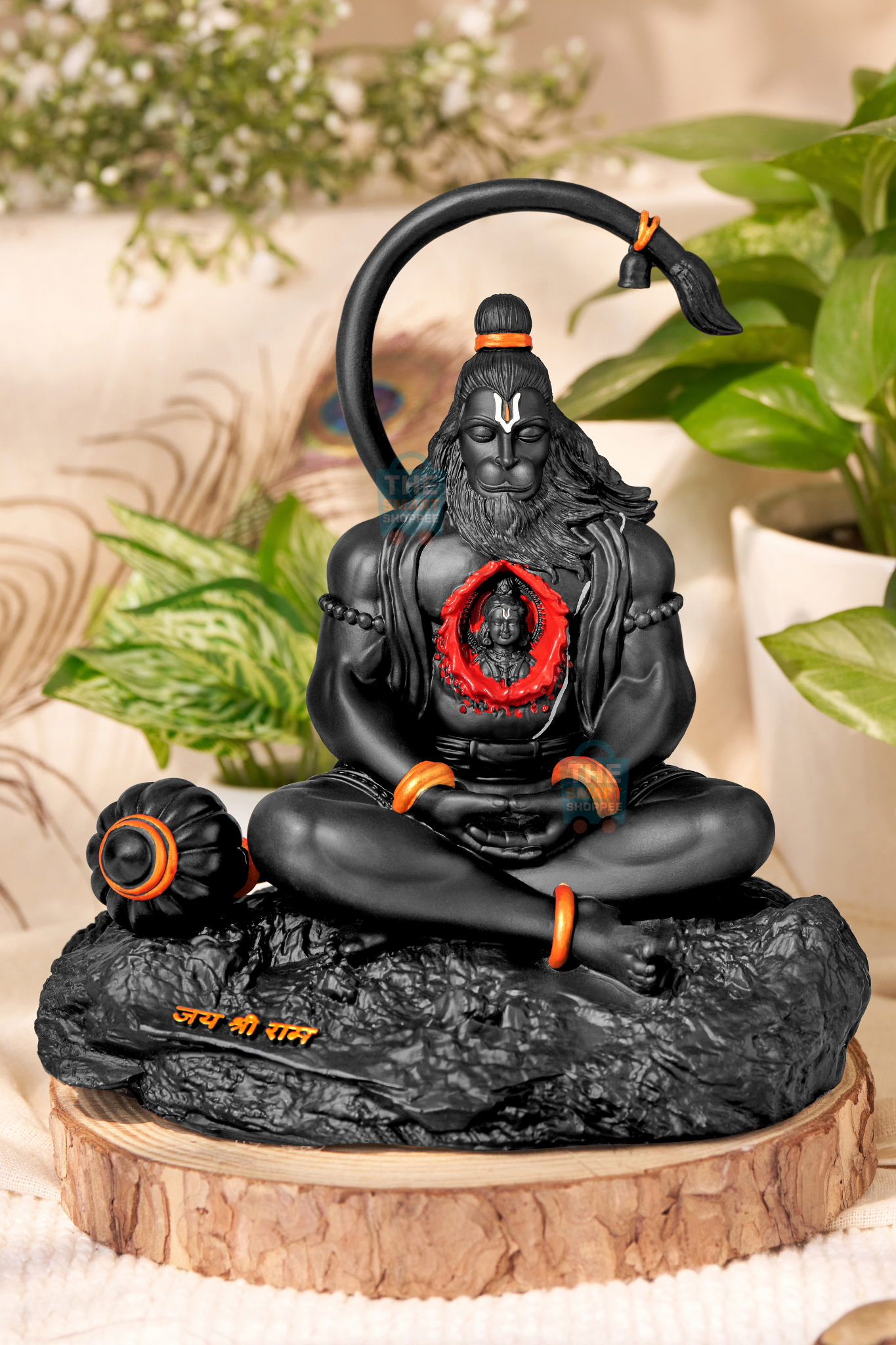 Ram Rudra Shri Ram Dootaya Rudra Roopaya Sankat Mochanaya Mahavir Hanuman Black ...