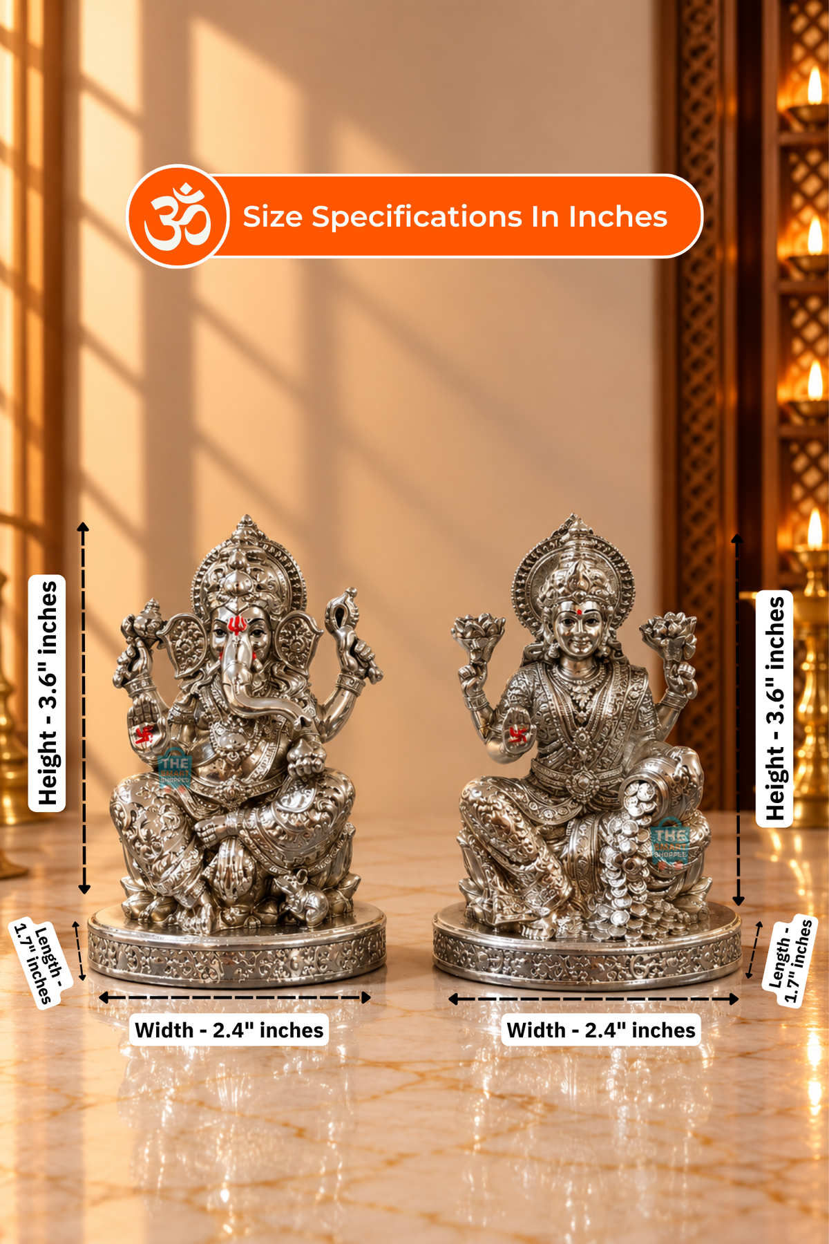 Silver Plated Lakshmi Ganesh