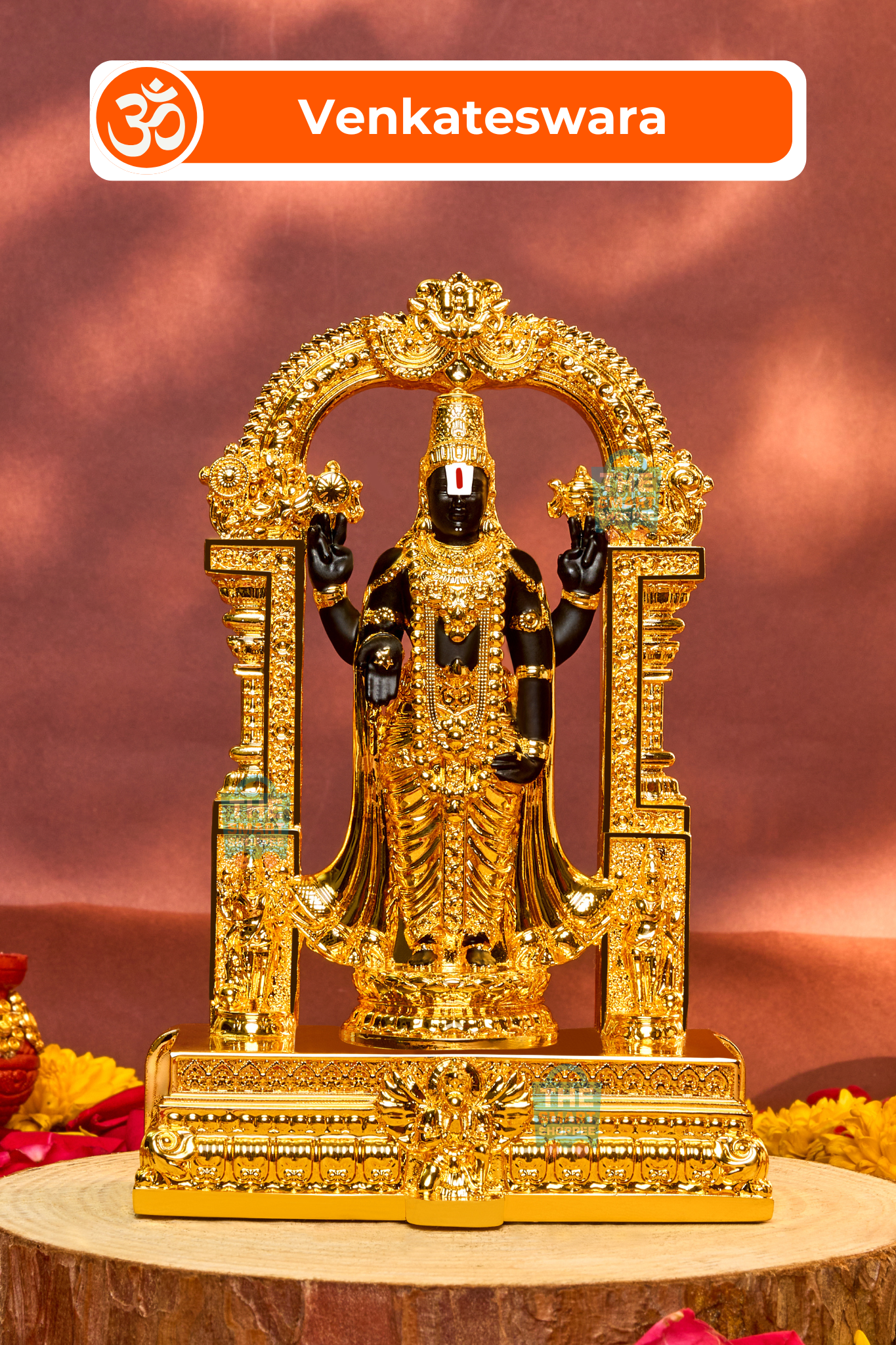 Sri Venkateswara Balaji in 24 Carat Gold Plating