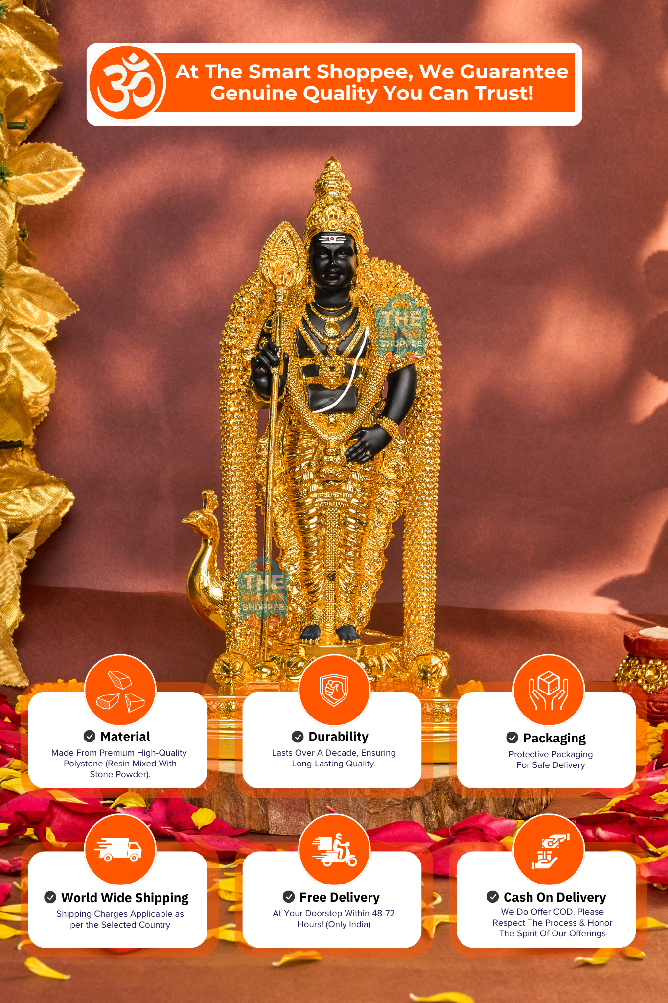 Murugan Swami Gold Plated