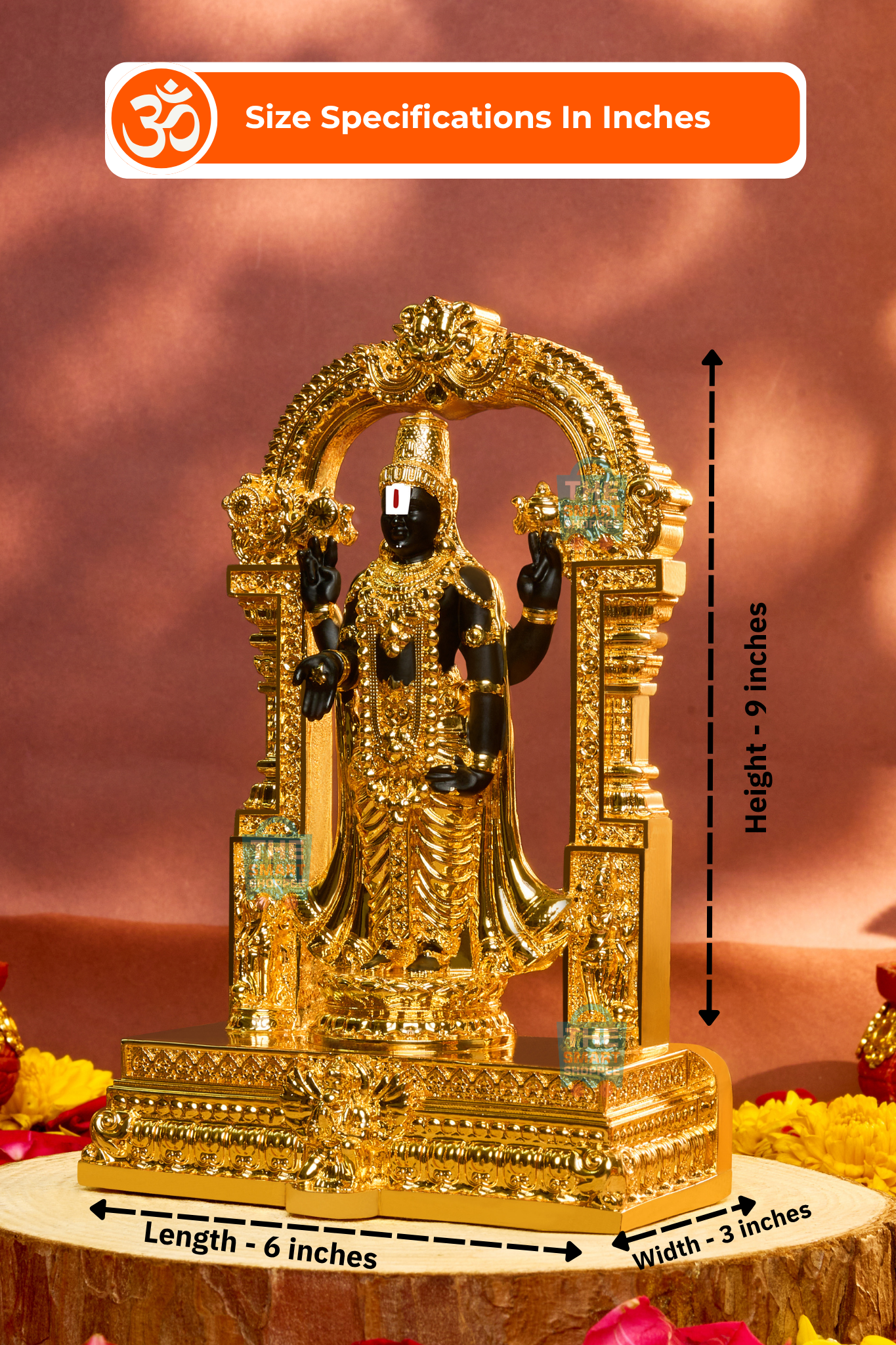 Sri Venkateswara Balaji in 24 Carat Gold Plating