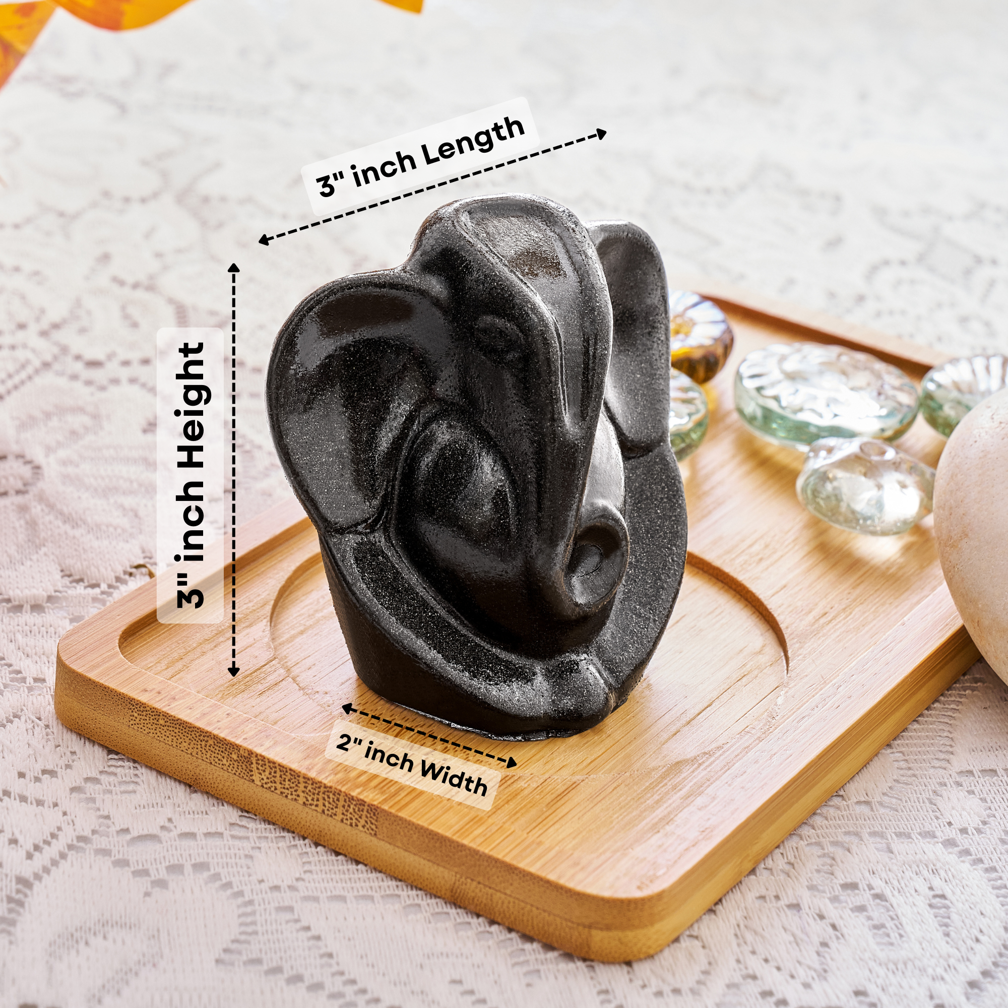 Natural Pyrite Ganesha Statue for Wealth & Obstacle Removal