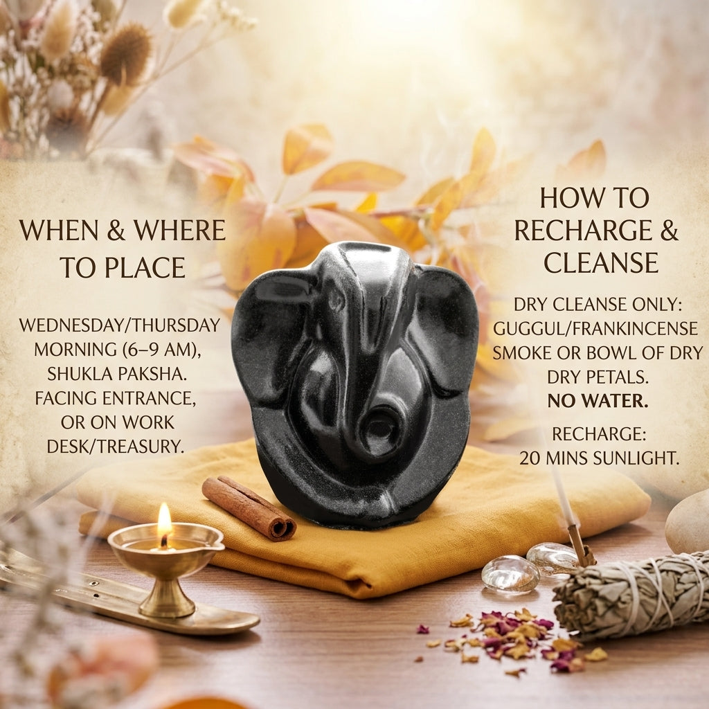 Natural Pyrite Ganesha Statue for Wealth & Obstacle Removal