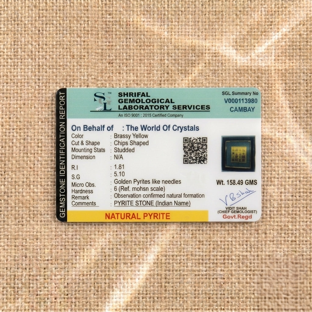Sampurna Vyapaar Vruddhi Yantra Pyrite Frame for Business Growth